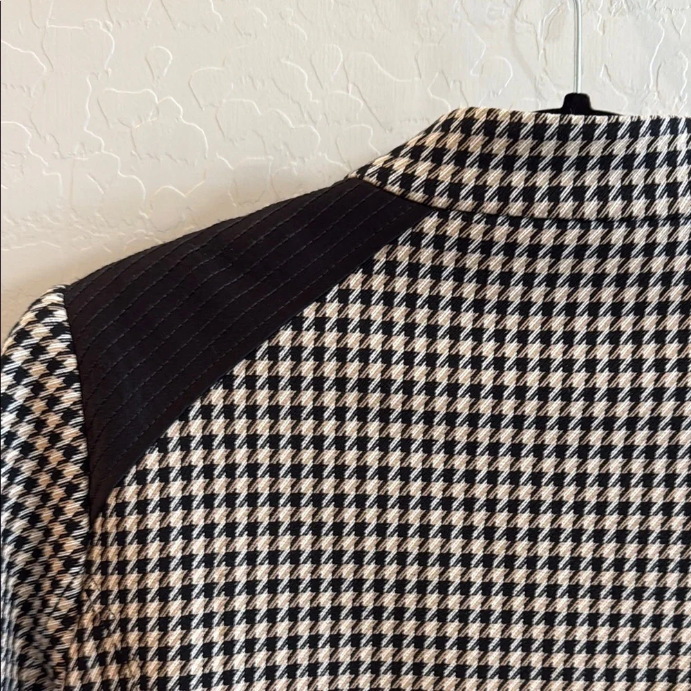 White House Black Market Houndstooth Zip-Up Jacket size 14 - Picture 11 of 13
